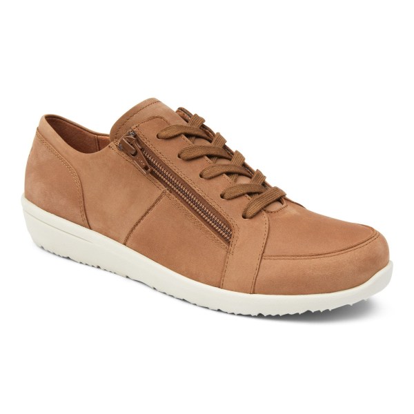 Vionic Trainers Ireland - Abigail Lace Up Brown - Womens Shoes Discount | KLIDO-9580
